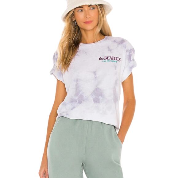 Junk Food The Beatles Graphic Band Tee XS New Purple Tie Dye I Am The Walrus - Picture 2 of 7